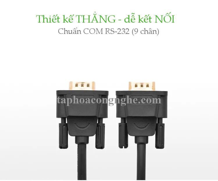 Ugreen 20148 5M màu Đen Cáp tín hiệu nối dài COM RS232 cao cấp DB101 30020148